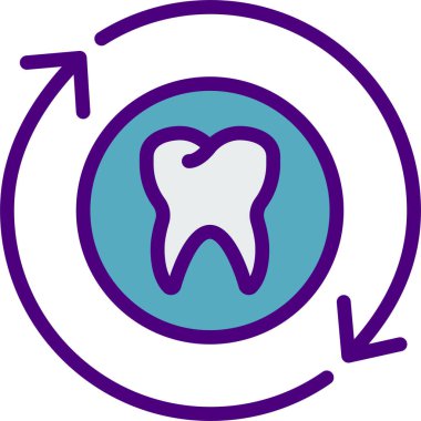 Diş simgesini, vektör illüstrasyonunu değiştir