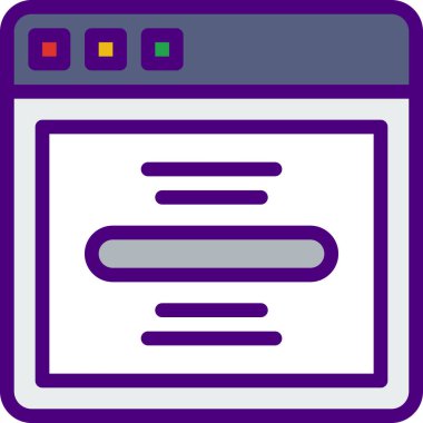 Arama simgesi, basit vektör illüstrasyonu 