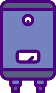 Isıtma istasyonu web simgesi, basit vektör illüstrasyonu 