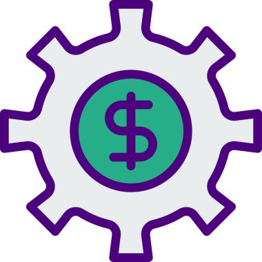 Ayarlar simgesi, basit vektör illüstrasyonu 