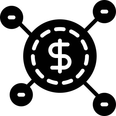 Paraya çevirme. Web simgesi basit illüstrasyon
