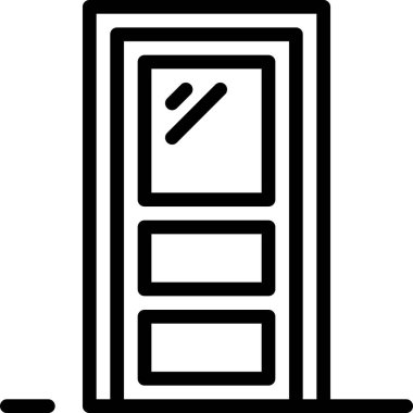 Kapı simgesi, basit vektör illüstrasyonu 