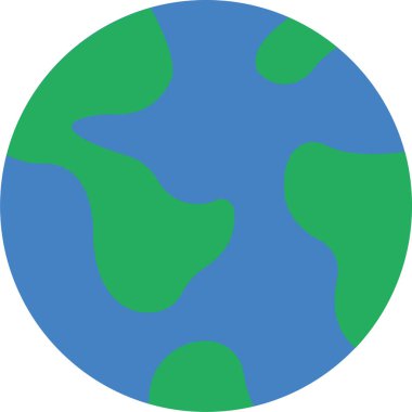 Globe web simgesi, basit vektör illüstrasyonu