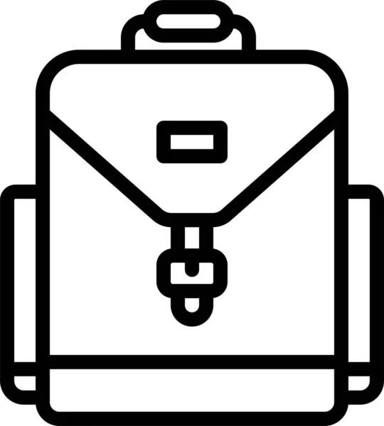 Ilustración Vectorial Del Icono Mochila Escolar — Vector de stock