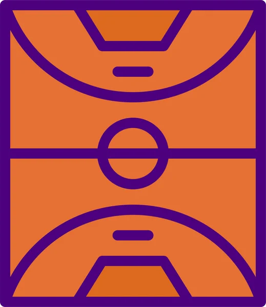 Basketball Yard Icône Web Illustration Simple — Image vectorielle