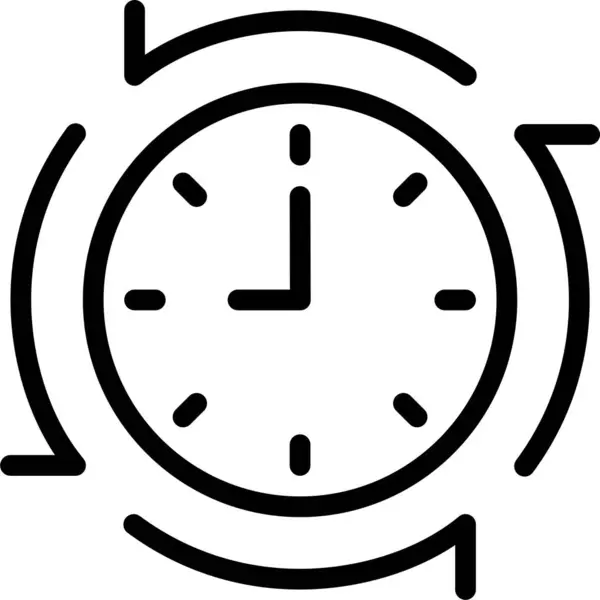 Reloj Icono Vector Plano — Archivo Imágenes Vectoriales