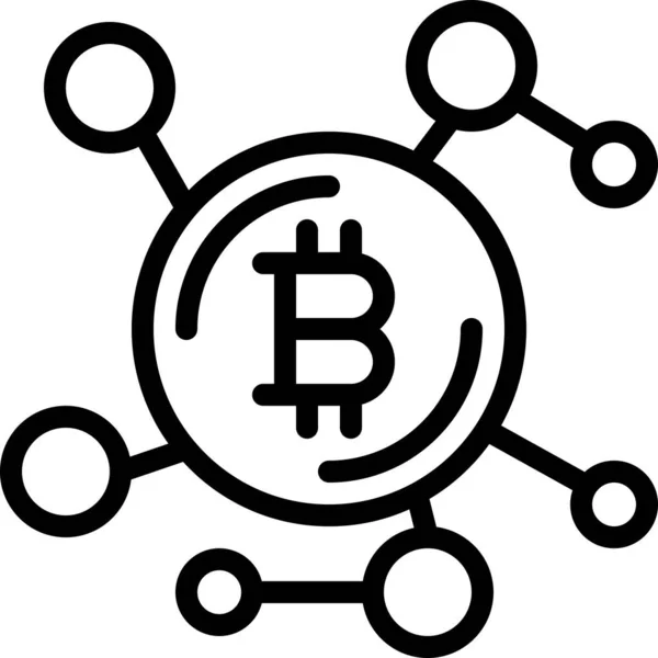 Ilustracja Znaków Bitcoin Waluty — Wektor stockowy