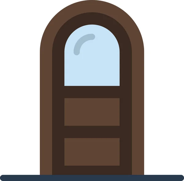 Icono Puerta Ilustración Vector Simple — Vector de stock