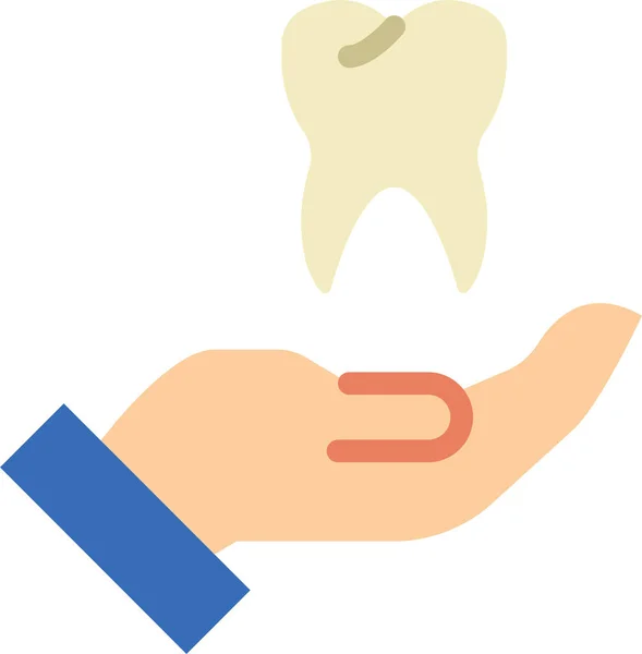 白い背景に歯のケアと歯のアイコン — ストックベクタ