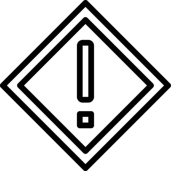 Warnzeichen Symbol Vektor Illustration — Stockvektor