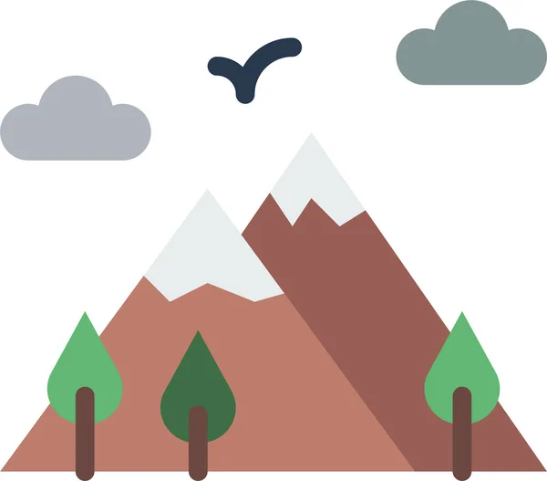 dağ simgesi, vektör illüstrasyonu