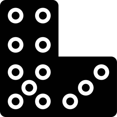 Domino mu? Web simgesi basit illüstrasyon