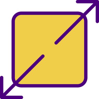 Çapraz Genişleme simgesi, vektör illüstrasyonu