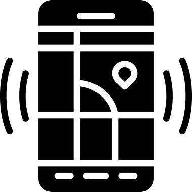 Harita simgesi, basit vektör illüstrasyonu 