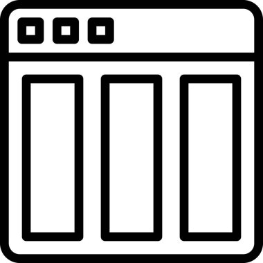 Web ve mobil için sütun vektör simgesi