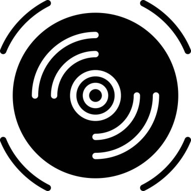 Beyaz arkaplan üzerindeki bir CD kaydının vektör çizimi