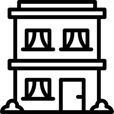 Otel ve hukuk çizgisi vektör simgeleri.