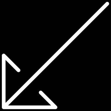 sol yön basit vektör simgesi