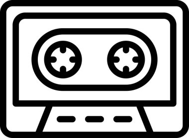 Cassette simgesinin vektör illüstrasyonu