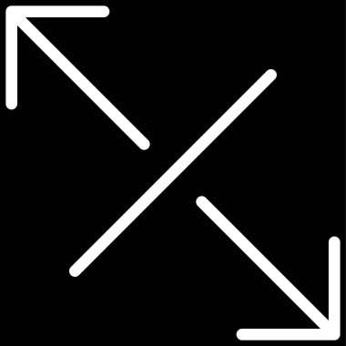 Beyaz arkaplanda çapraz Genişleme vektör çizimi