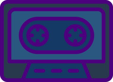 Cassette simgesinin vektör illüstrasyonu