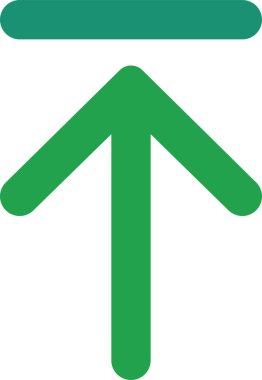 yukarı doğru ok, basit vektör çizimi