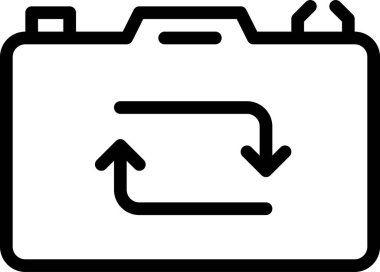 Beyaz arkaplanda izole edilmiş bir kameranın vektör çizimi