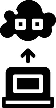 Bulut ağının basit vektör simgesi tasarımı