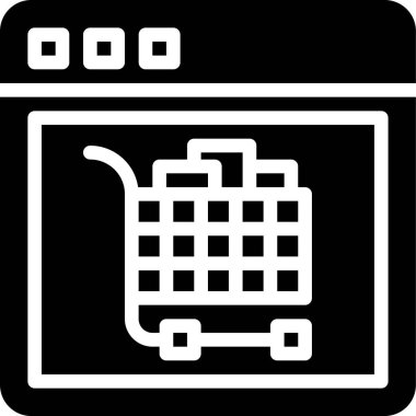 çevrimiçi alışveriş vektörü resimleme simgesi