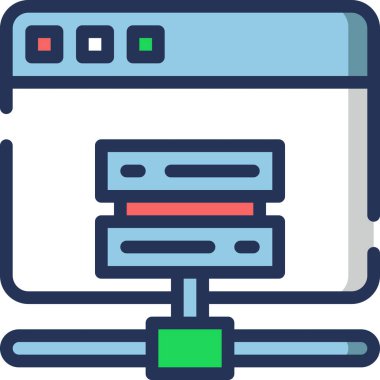 Ağ simgesi, basit vektör illüstrasyonu 