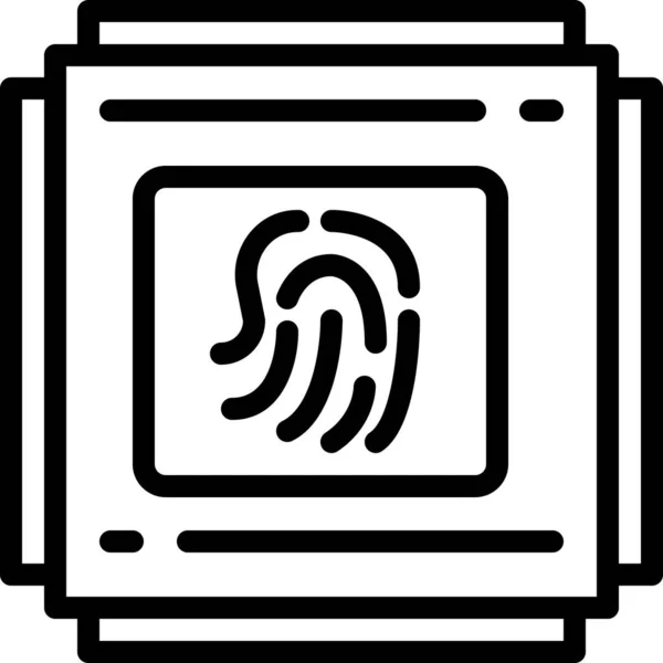 Fingerprint Icon Simple Vector Illustration — Stock Vector