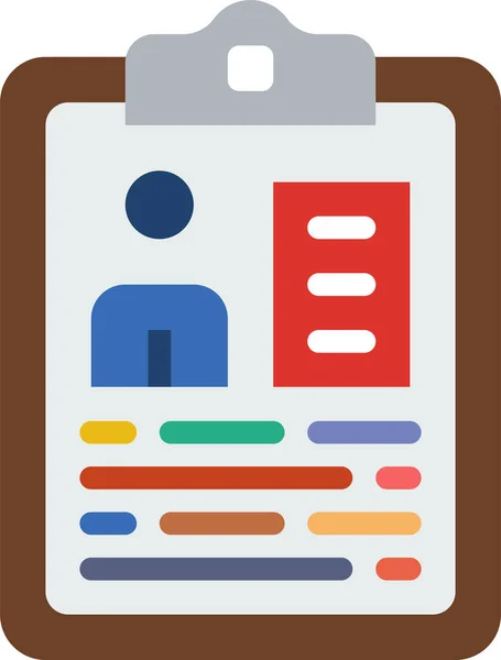 Bireysel Bilgi simgesi, renk vektörü illüstrasyonu  