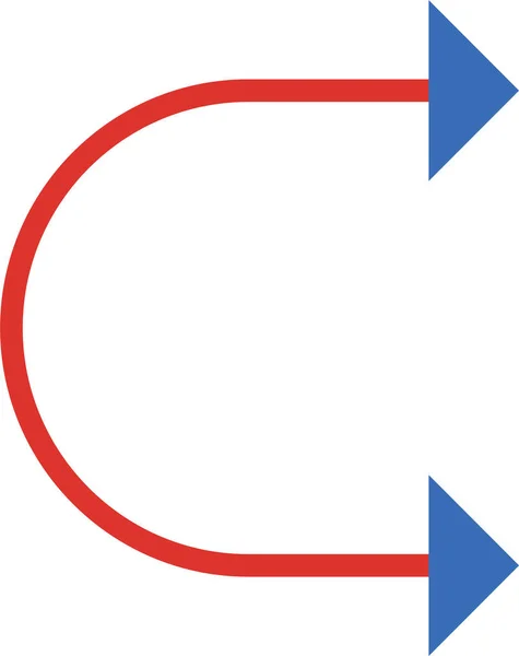 Kırmızı ok simgesinin vektör çizimi