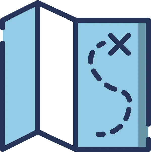 Harita simgesi, basit vektör illüstrasyonu 