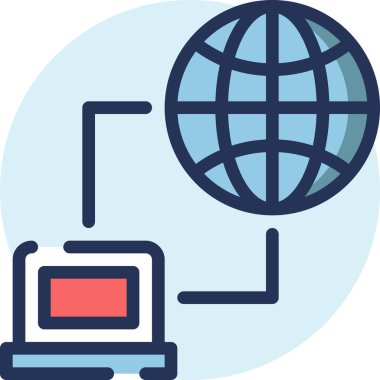  Bağlantı simgesi, basit vektör illüstrasyonu  