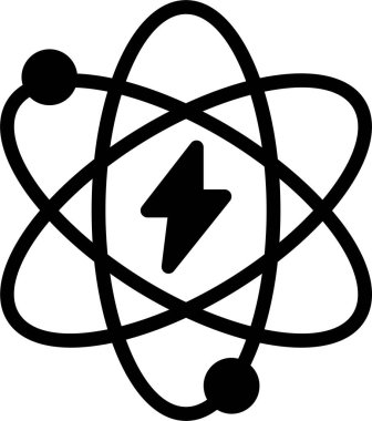 elektron simgesi, vektör illüstrasyonu