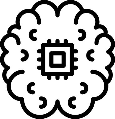 Yapay Zeka basit vektör simgesi