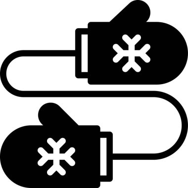Mittens simgesi, vektör illüstrasyonu