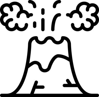 Yanardağ. Web simgesi basit illüstrasyon