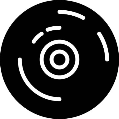 Beyaz arkaplan üzerindeki bir CD kaydının vektör çizimi