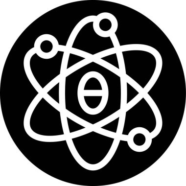 Atomun vektör simgesi tasarımı 
