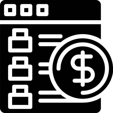 bankacılık ve finans hattı vektör simgesi.