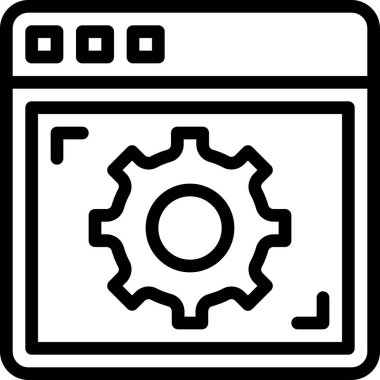 Ayarlar simgesi, basit vektör illüstrasyonu 