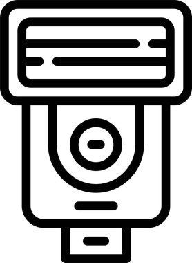 Beyaz arkaplanda izole edilmiş bir kameranın vektör çizimi