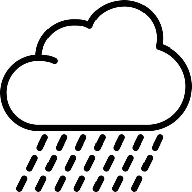 yağmur simgesi, vektör illüstrasyonu