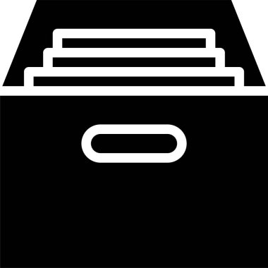 Dosya Kabine simgesi, vektör illüstrasyonu