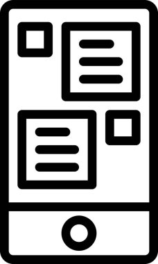 Sohbet simgesi, basit vektör illüstrasyonu 