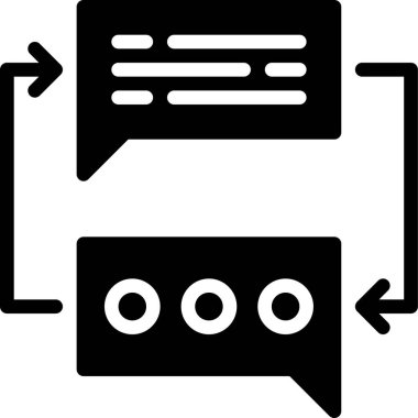 Diyalog. Web simgesi basit illüstrasyon