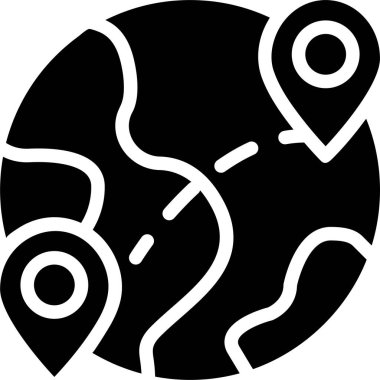 Dünya Gezisi simgesi, vektör illüstrasyonu