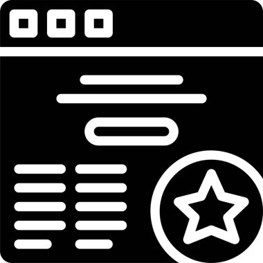 Favori Tarayıcı simgesi, vektör illüstrasyonu